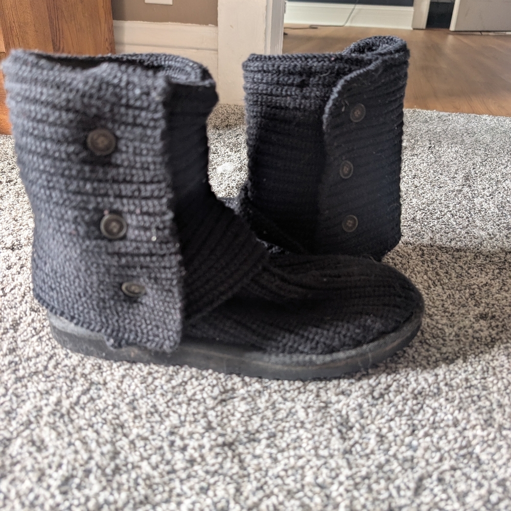 Ugg Black Knit Boots